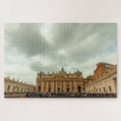 Cloudy sky on St. Peter Basilica, Rome, Italië Legpuzzel (Horizontaal)