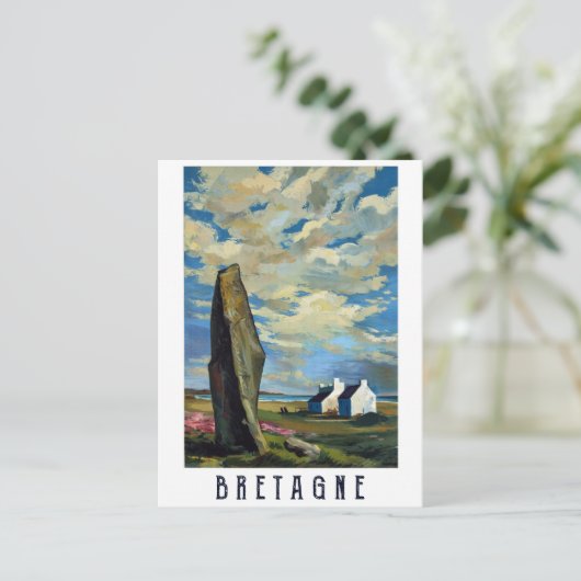 Cloudy Sky Over Brittany, Frankrijk Briefkaart (Staand voorkant)
