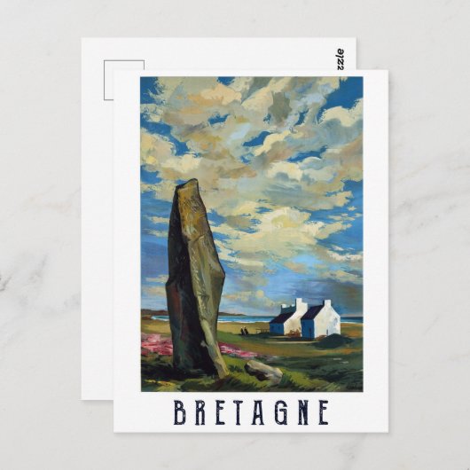 Cloudy Sky Over Brittany, Frankrijk Briefkaart (Voorkant / Achterkant)