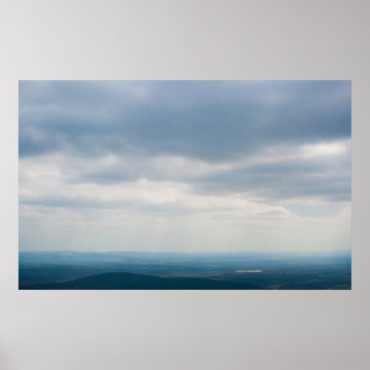 Cloudy Sky Over the Ouachita Mountains, Oklahoma Poster (Voorkant)