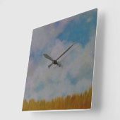 Cloudy Sky-wandklok Vierkante Klok (Hoek)