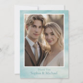 Cloudy Sky Wedding Bedankt Card Soft Romantisch (Voorkant)
