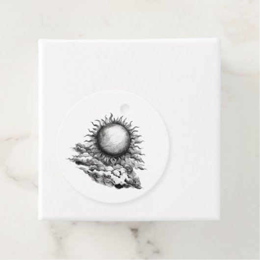 Cloudy Sun Bedankjes Labels (In situ)