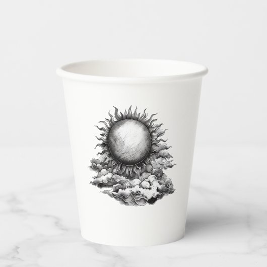 Cloudy Sun Papieren Bekers (Voorkant)