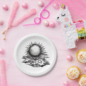 Cloudy Sun Papieren Bordje (Feest)