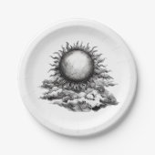 Cloudy Sun Papieren Bordje (Voorkant)