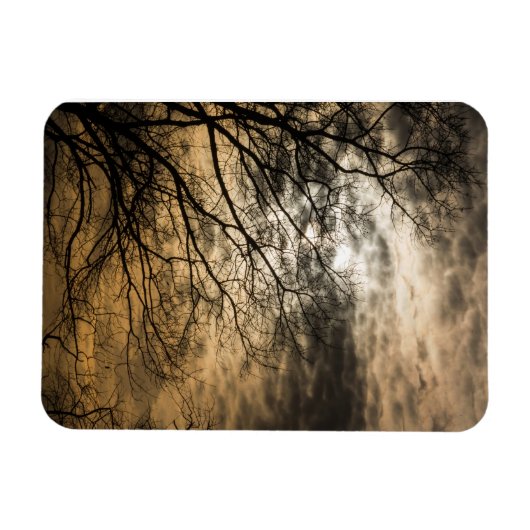 Cloudy Sun Scene Magneet (Horizontaal)