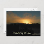 Cloudy Sunrise Thinking of You Briefkaart (Voorkant / Achterkant)