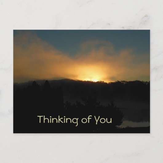 Cloudy Sunrise Thinking of You Briefkaart (Voorkant)