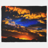 Cloudy Sunset Fleece Deken (Voorkant (Horizontaal))