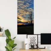 Cloudy Sunset on the Blue Ridge Parkway Poster (Thuiskantoor)