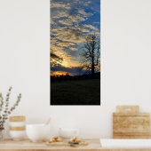 Cloudy Sunset on the Blue Ridge Parkway Poster (Keuken)