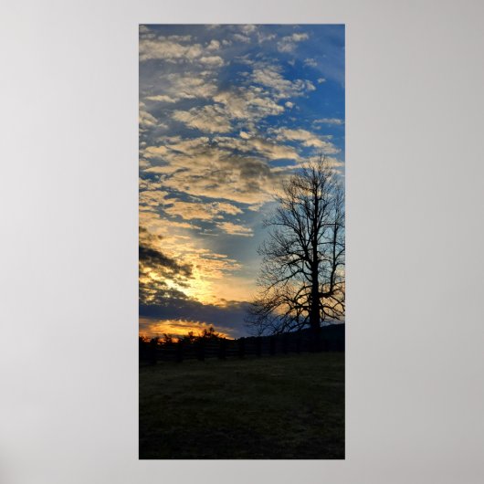 Cloudy Sunset on the Blue Ridge Parkway Poster (Voorkant)