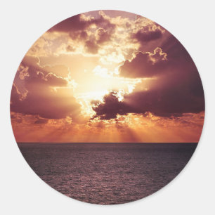 Cloudy Sunset over Zee Ronde Sticker