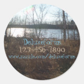 Cloudy Sunset Ronde Sticker (Voorkant)