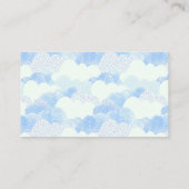 Cloudy Sunshine Baby shower Diaper Raffle Ticket Informatiekaartje (Achterkant)