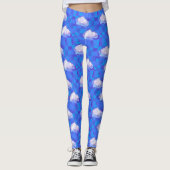 Cloudy Surreal Sky check Print Leggings (Voorkant)