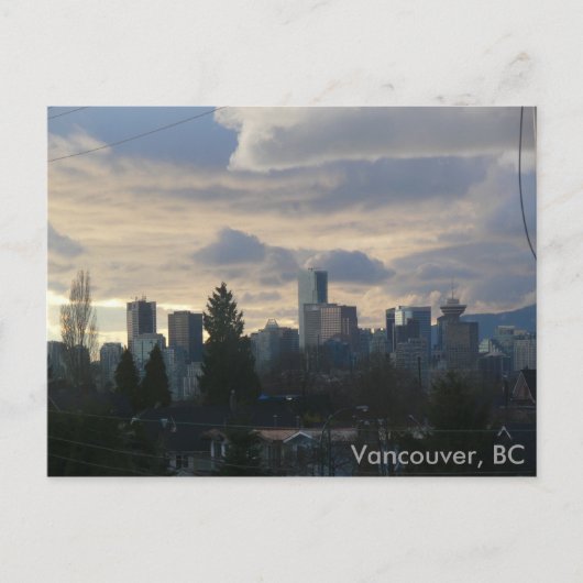 Cloudy Vancouver, BC Briefkaart (Voorkant)