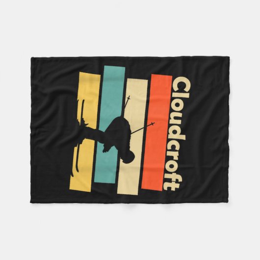 Clouroft New Mexico Retro Ski  Fleece Deken (Voorkant (Horizontaal))