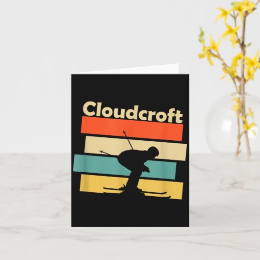 Clouroft New Mexico Retro Ski  Kaart (Gele Bloem)