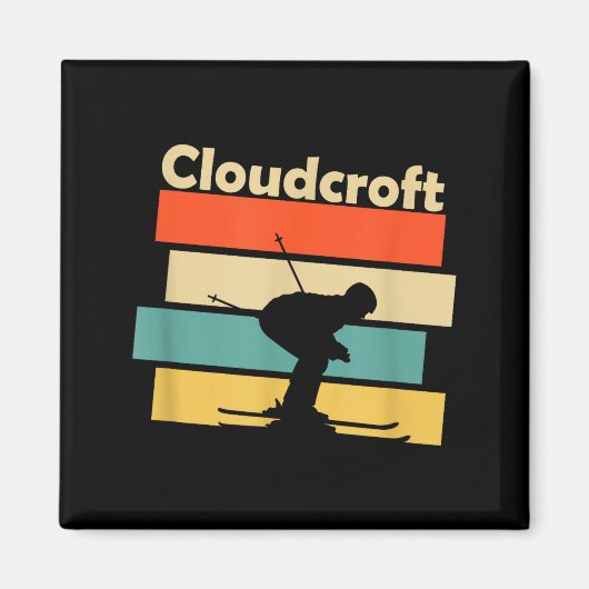 Clouroft New Mexico Retro Ski  Magneet (Voorkant)