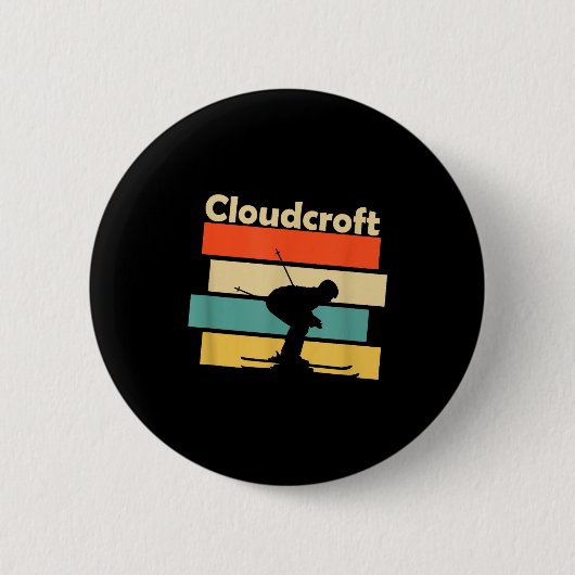 Clouroft New Mexico Retro Ski  Ronde Button 5,7 Cm (Voorkant)