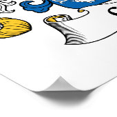 Cloutier Family Crest Poster (Hoek)