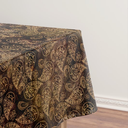 Clove and Gold Antiek Paisley Pattern Tafelkleed (Voorbeeld)