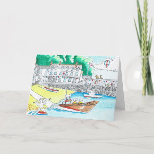 Clovelly, Devon Birthday Card Kaart