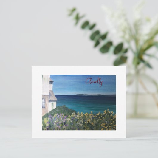 Clovelly Devon Briefkaart (Staand voorkant)