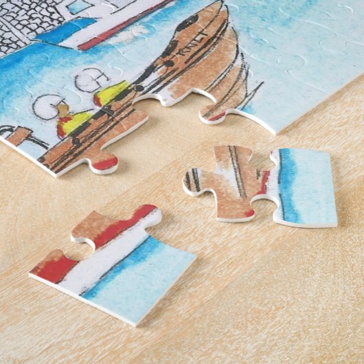 Clovelly, Devon, England, Jigzaag Puzzle Legpuzzel (Zijkant)