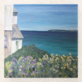 Clovelly Devon Glazen Onderzetter (Voorkant)