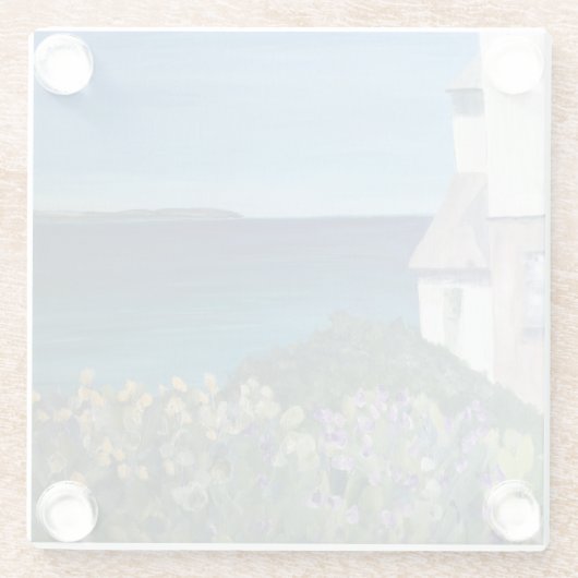 Clovelly Devon Glazen Onderzetter (Achterkant)