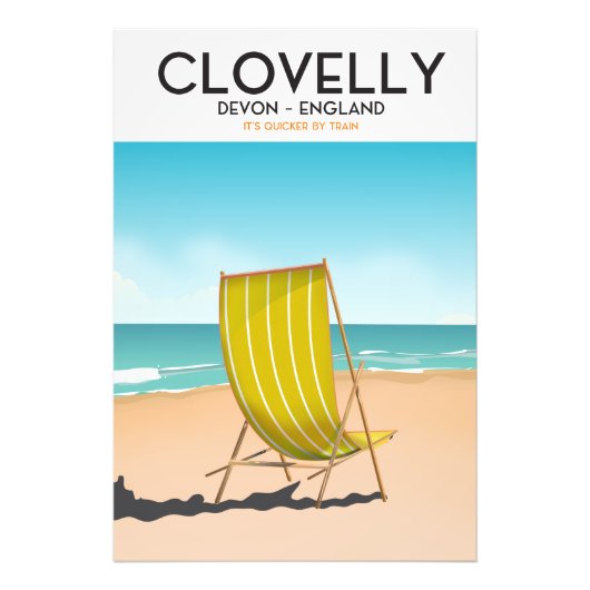 Clovelly, Devon vintage poster (Voorkant)