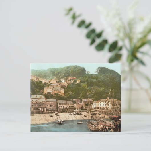 Clovelly Harbour, Torridge, Devon, c.1895 Briefkaart (Staand voorkant)