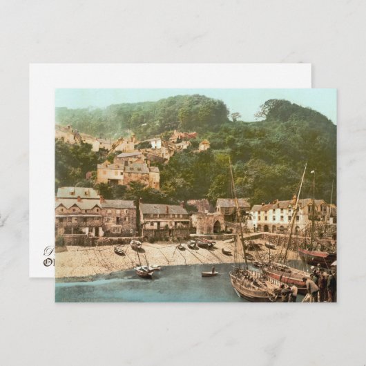 Clovelly Harbour, Torridge, Devon, c.1895 Briefkaart (Voorkant / Achterkant)