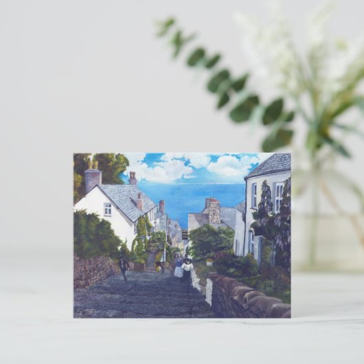 Clovelly Print Briefkaart (Staand voorkant)