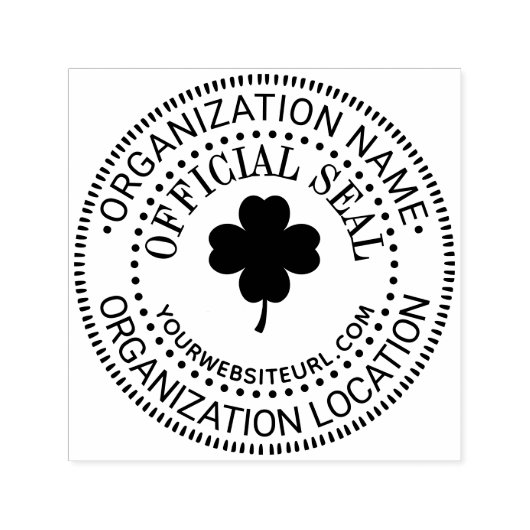 Clover Algemene Aangepaste Officiële Stempel Naam (Design)