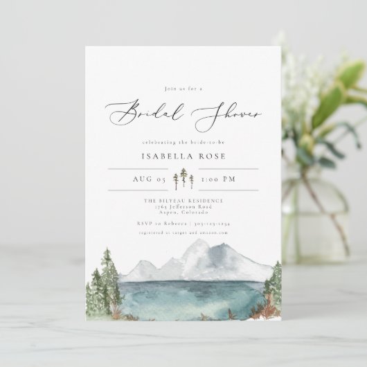 CLOVER- Berg Boho Rustisch Vrijgezellenfeest Kaart (Staand voorkant)