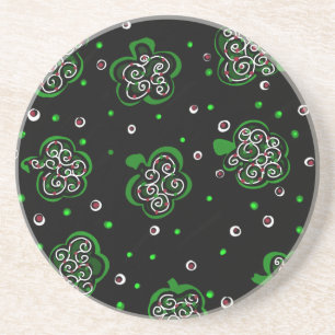 Clover Black Zandsteen Onderzetter