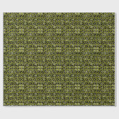 Clover-bladeren patroon 03.b Black BG Cadeaupapier (Vlak)