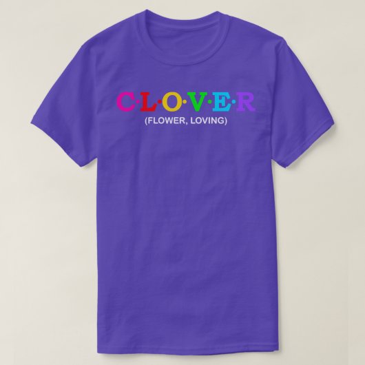 Clover bloem liefdevolle t-shirt (Design voorkant)