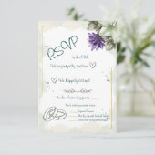Clover Bloesem Aquarel Bloemen RSVP Kaartje (Staand voorkant)