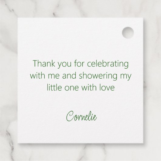 Clover Bloom Greenery Bedankt Bedankjes Labels (Achterkant)