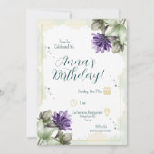 Clover Blossom Watercolor Bloemen Verjaardag Kaart (Voorkant)