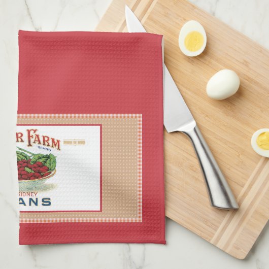 Clover Boerderij Label Keukenhanddoek (Quarter Fold)