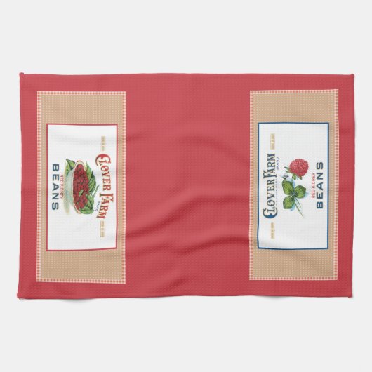 Clover Boerderij Label Keukenhanddoek (Horizontaal)