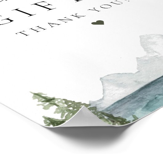 CLOVER Boho Mountain Lake Kaarten en Gifts Poster (Hoek)