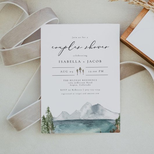 CLOVER Boho Rustic Mountain Lake Couples Kaart