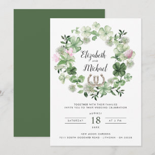 Clover Botanische Groene Krans Hoefijzers Kaart